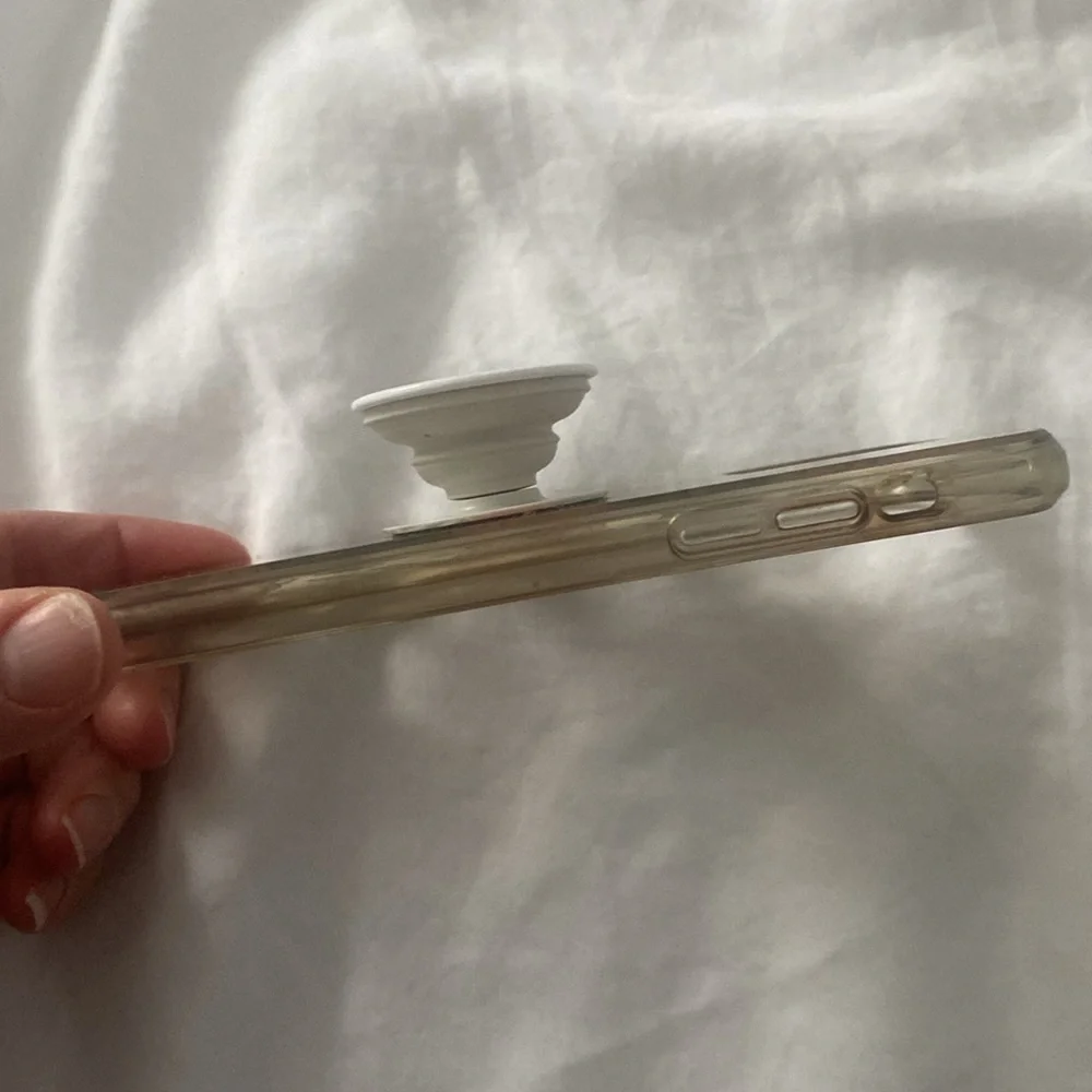 Rifle Paper Co. Clear Floral iPhone 11 Plastic Phone Case with White PopSocket